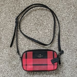 Coach Crossbody Pouch in Mount Plaid